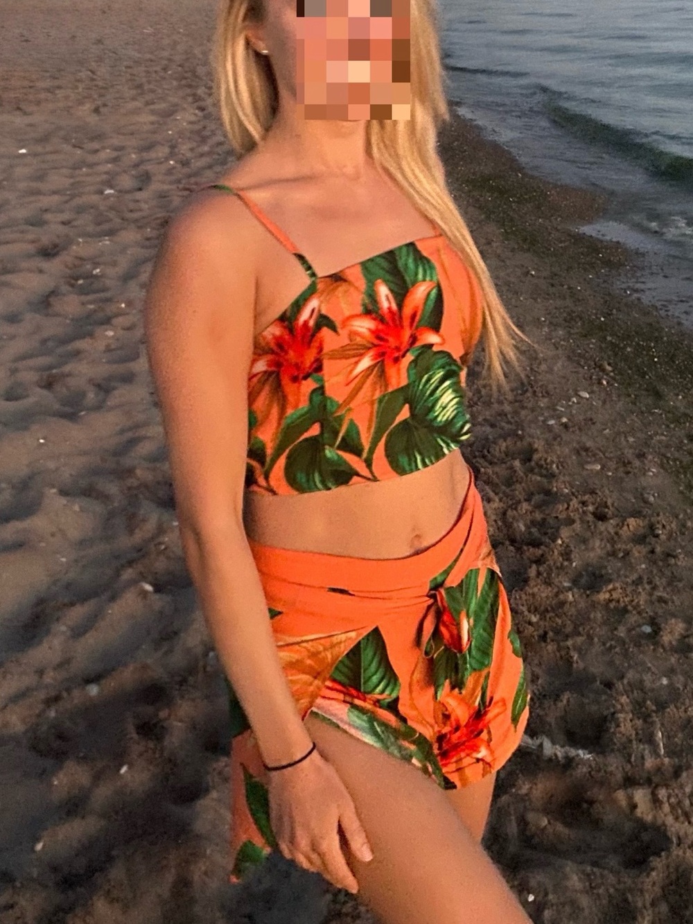 Tropical Orange Floral Set